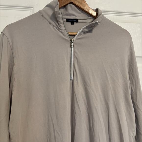 Men’s Patrick Assaraf Long Sleeve Zip Gray Size Mediu - Picture 2 of 4